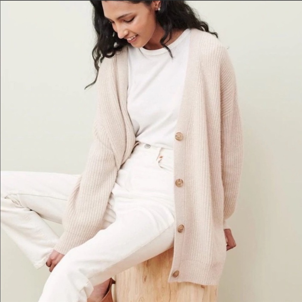 Jenni Kayne Cashmere Cocoon Cardigan - Ivory Small